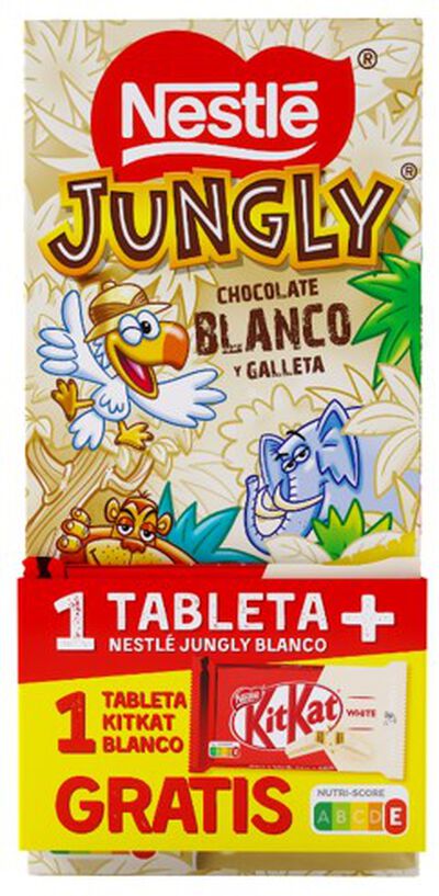 Chocolate blanco Jungly + Kit Kat Nestlé 125g