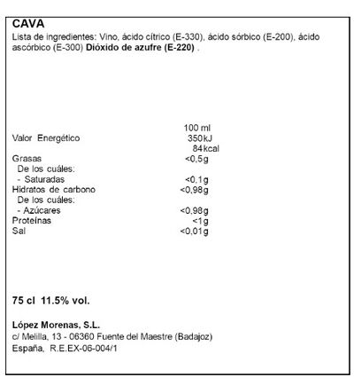 Bonaval Cava Blanco Brut 11,5% Botella 75 cl