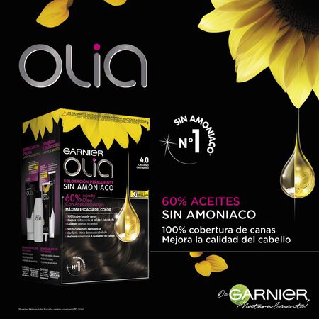 Tinte de cabello sin amoníaco Garnier Olia nº 4 castaño