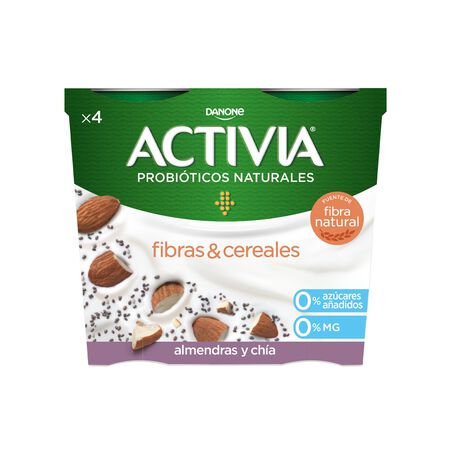 Bífidus probiótico Activia 0% pack 4 chia y almendras