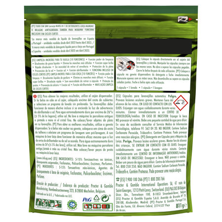 Detergente en cápsulas para lavavajillas Fairy 60 uds naranja