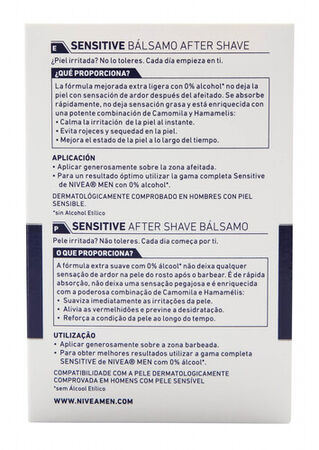 After shave en b&aacute;lsamo Nivea 100ml sensitive