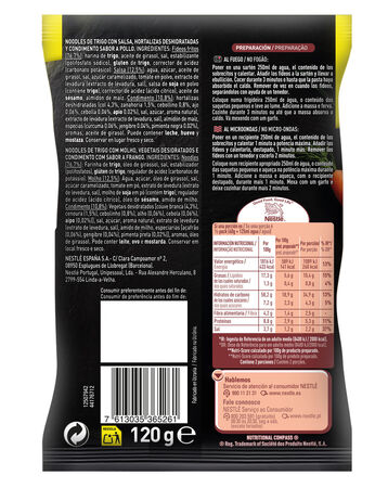 Noodles de pollo Yakisoba Fusian Maggi 120g