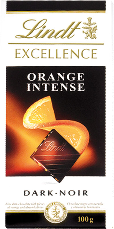 Chocolate negro Lindt excellence 100g naranja