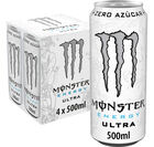 Bebida energética sin azúcar añadido Monster 50cl pack 4 taurina ginseng