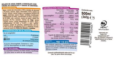 Helado en tarrina premium Alipende 500ml choco brownie