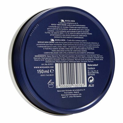 Crema corporal Nivea men lata 150ml