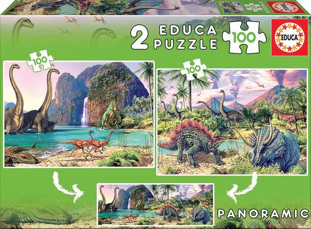 Puzzle dinosaurios Educa Borras 2x100u