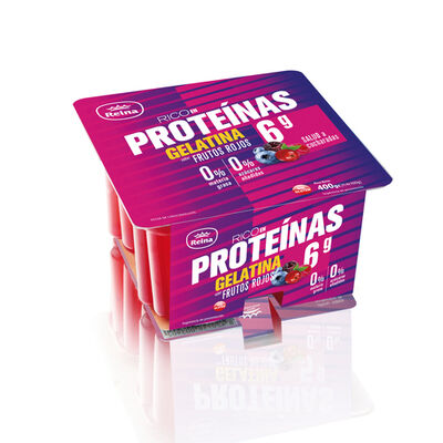 Gelatina 0% MG Reina pack 4 frutos rojos