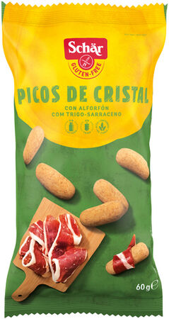 Picos sin gluten sin lactosa Schär 60g cristal