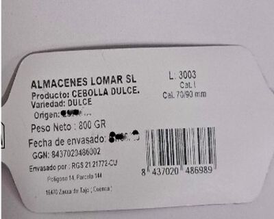Cebolla Dulce 800g