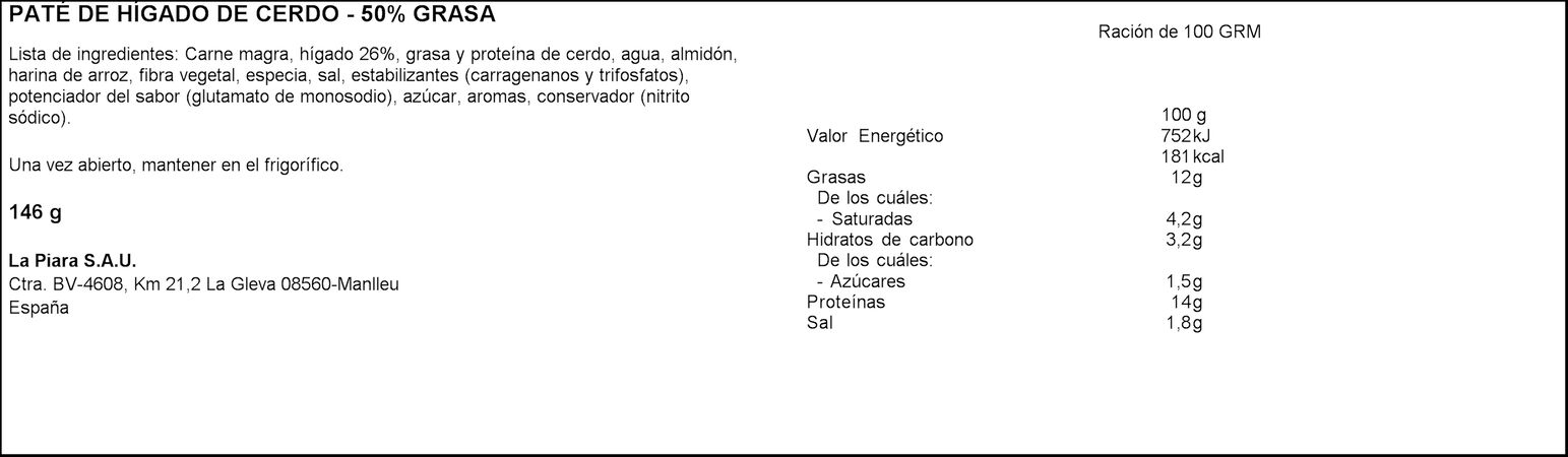Paté tapa negra La Piara pack 2