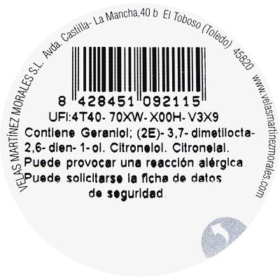 Vela Plato Martínez Morales Citronella