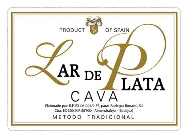 Cava brut Lar de Plata 75cl origen Extremadura