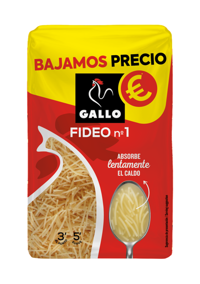 Fideo fino nº1 Gallo 400g