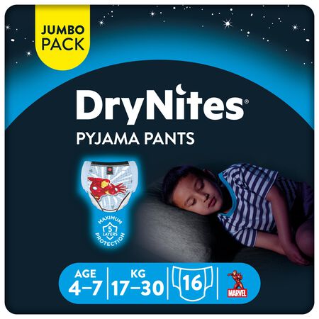 Pants calzoncillos Huggies Drynites Boys 17-30kg 16 uds