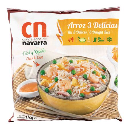 Arroz 3 delicias Congelados de Navarra 1kg