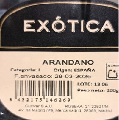 Arándano bandeja 200g