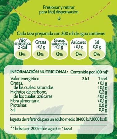 Infusi&oacute;n Pompadour 25u poleo-menta