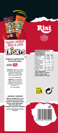 Snack de maíz sin gluten Triskys Risi 135g