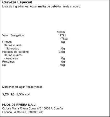 Cerveza rubia Estrella Galicia pack 16 x 33cl