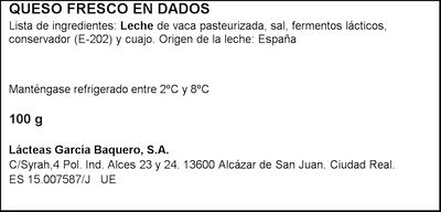 Queso ensalada Keos García Baquero 2x50gr