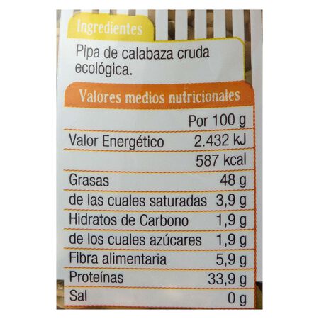 Semillas de calabaza ecológicas Haricaman 250g