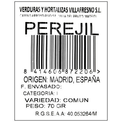 Perejil manojo 70g