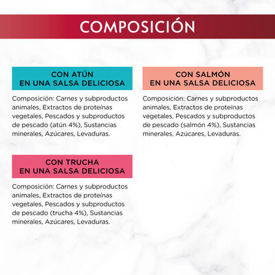 Comida h&uacute;meda gato Purina Gourmet mon petit pack 6