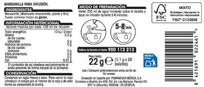 Manzanilla Alipende 20u