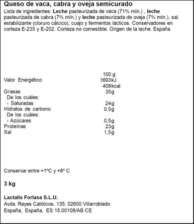 Lote: 250gr Jam&oacute;n curado+250gr samchich&oacute;n+250gr Queso curado