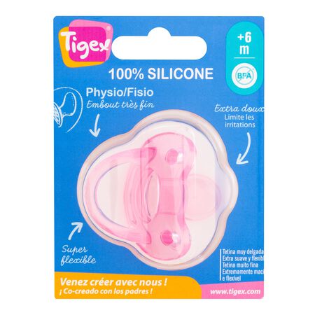 Chupete de silicona Tigex a partir de 6 meses