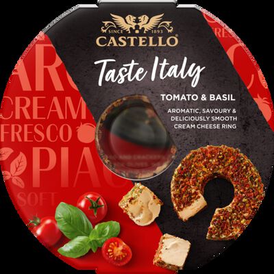 Queso con tomate-albahaca Castello 125g