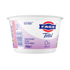 Yogur colado sin az&uacute;car a&ntilde;adido receta griega Fage 0% materia grasa 450g