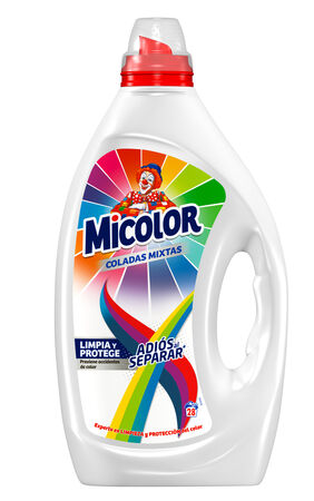 Detergente líquido Micolor 28 lavados adiós al separar para coladas mixtas
