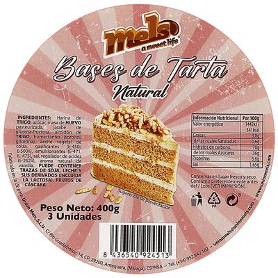 Base de tarta Mels 400g
