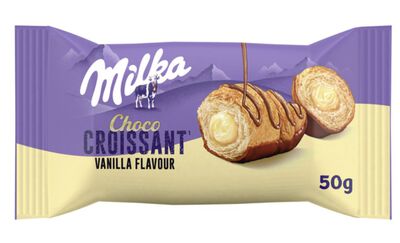 Croissant con sabor a chocolate y vainilla Milka 50g