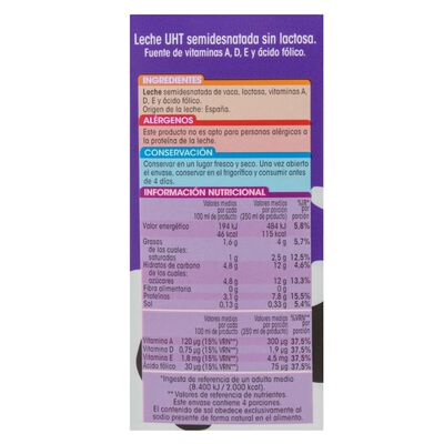 Leche sin lactosa Alipende 1l semidesnatada
