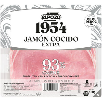 Jam&oacute;n cocido duroc en lonchas edici&oacute;n 1954 ElPozo 150g