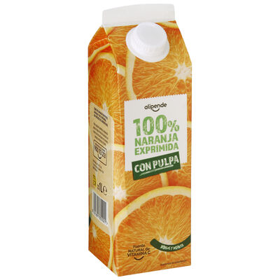 Zumo de naranja 100% exprimida con pulpa Aipende 1L