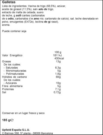 Galleta fibra Flora 185g