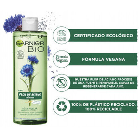 Agua micelar bio Garnier 400ml Flor de aciano calmante