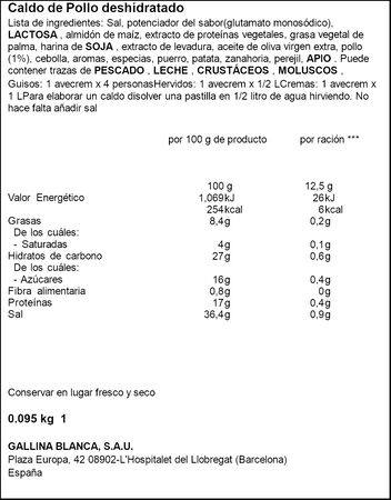 Caldo en pastillas -30% de sal Avecrem 10p pollo