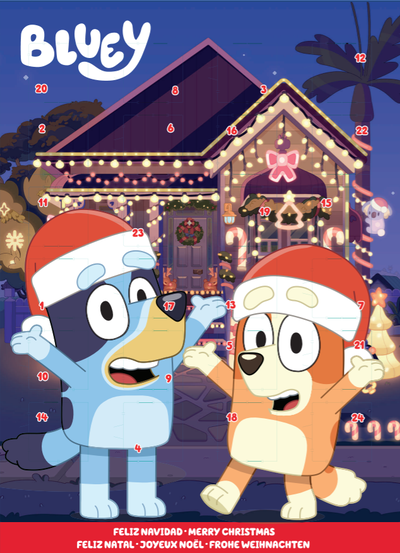 Calendario adviento Navidad Bluey 50g