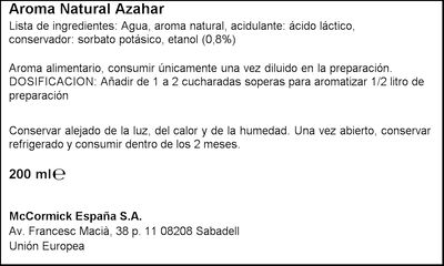 Agua de Azahar Vahin&eacute; 200ml