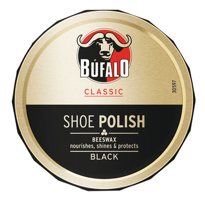 Bet&uacute;n para calzado lata B&uacute;falo 75ml Negro