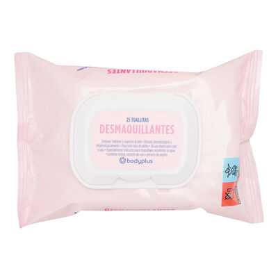 Toallitas Bodyplus 25 uds desmaquillantes