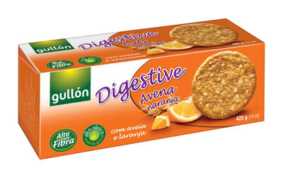 Galleta digestive Gull&oacute;n 425g con avena y naranja