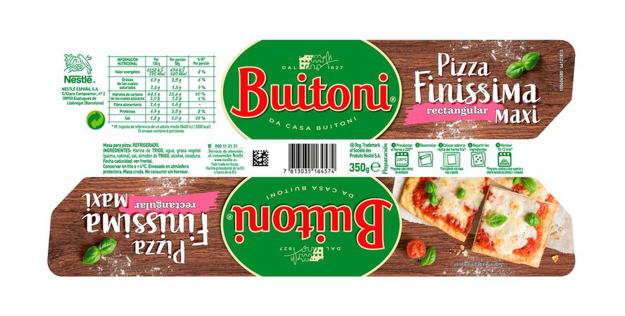 Masa pizza Buitoni 350g finissima rectangular