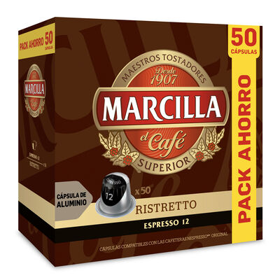 Café expresso ristretto intensidad 12 Marcilla 50 cápsulas